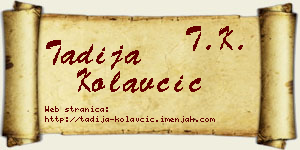 Tadija Kolavčić vizit kartica